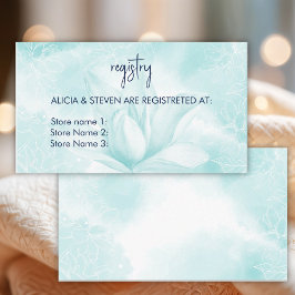 Cartão De Informações Flor de Magnólia Etérea, Registro 