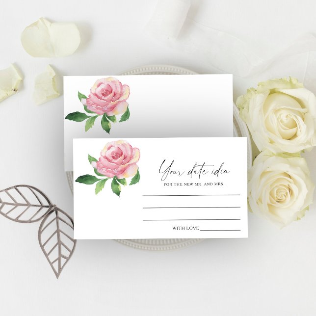 Cartão De Informações Flor de Rosa - Ideias para noite de encontro \ Pot (Criador carregado)