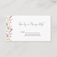 Flor selvagem Quão grande é a barriga de mamãe