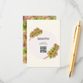 Cartão De Informações Floral