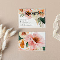 Floral Colorida Negrito | Placa de Recepção de cas