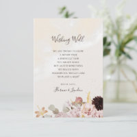 Floral de Blush Moderno | Marble Wedding Wishing w