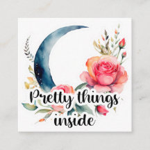 Floral Moon Pretty Things Inside Small Business