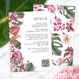 Cartão De Informações Floral Tropical Colorida