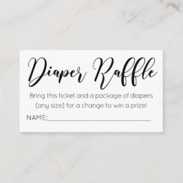 Cartão De Informações Flores de Aquarela Fralda Bilhete de Raffle