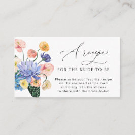 Cartão De Informações Flores De Jardim Por Favor Traga Uma Receita