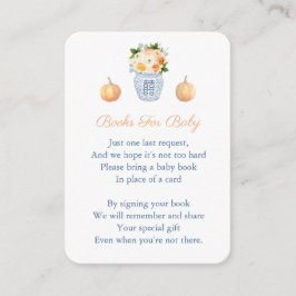 Cartão De Informações Flores de outono de Pumpkins Trazem Um Chá de fral