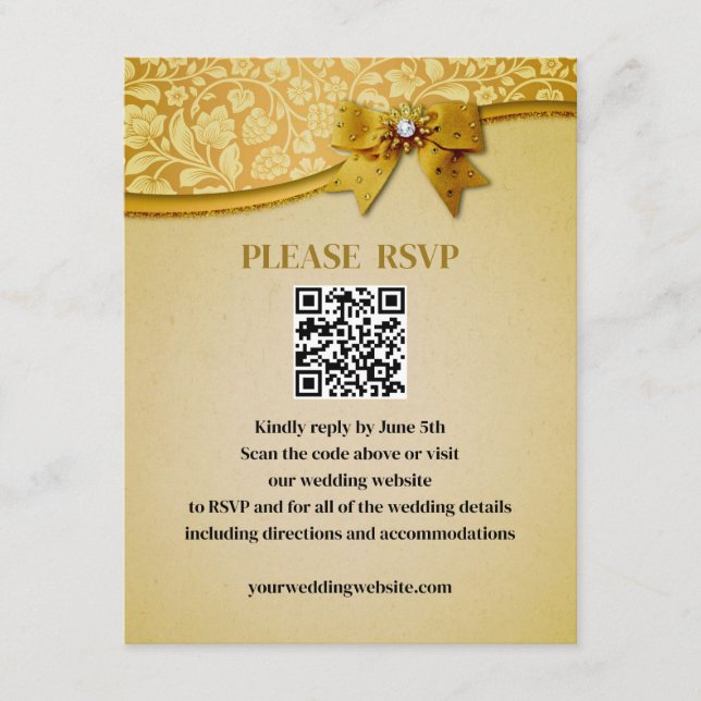 Cartão De Informações Flores e Folhas Abstratas Elegantes e Ornamentadas (Frente)