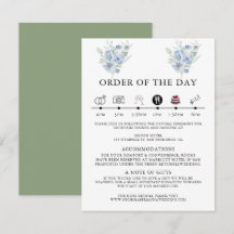 flores e folhas em aquarela azul empoeirado rústic