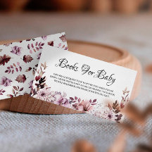 Flores Roxas Elegantes de Outono Livros Para Bebê