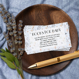 Cartão De Informações Flores selvagens na solicitação do Livro Chá de fr