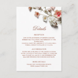 Cartão De Informações Flores Silvestres Brancas 3D
