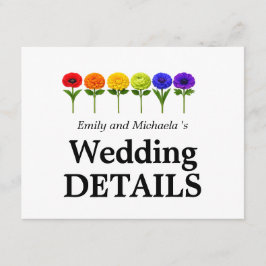 Cartão De Informações 🌈 Florescer Juntos – Detalhes do Casamento