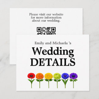 Cartão De Informações 🌈 Florescer Juntos – Detalhes do Casamento Onlin