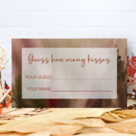 Cartão De Informações Floresta de outono adivinha quantos beija o jogo d