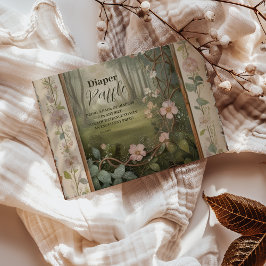 Cartão De Informações Floresta Florestal Raffle Diapper