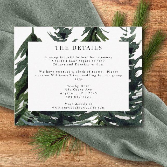 Cartão De Informações Floresta russa Tartan Xadrez Vermelha Preta Verde  (Criador carregado)