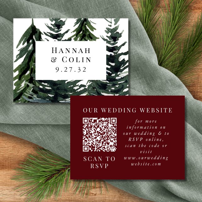 Cartão De Informações Floresta russa Tartan Xadrez Vermelha Preta Verde  (Criador carregado)