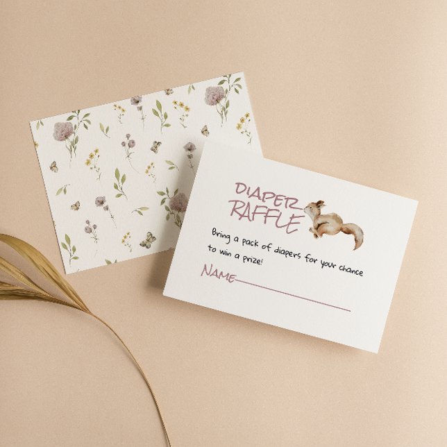 Cartão De Informações Floresta Selvagem Florestal Selvagem Fralda Raffle (Criador carregado)