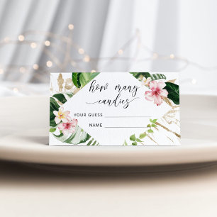 Cartão De Informações Floresta tropical quantos doces na jarra