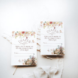 Cartão De Informações Florestal de floresta fralda Chá de fraldas Enc