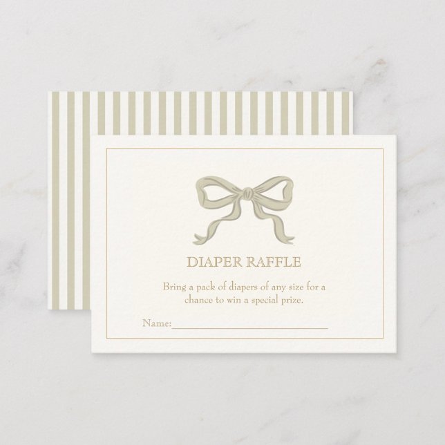 Cartão De Informações Fofo de Fralda neutro em relação ao gênero (Criador carregado)