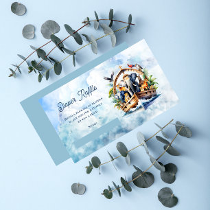 Cartão De Informações Fogueira de Arca de Noé Chá de fraldas Fralda Raff