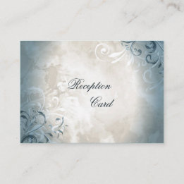 Cartão De Informações Folhagem de Vintagem Elegante da Placa de recepção