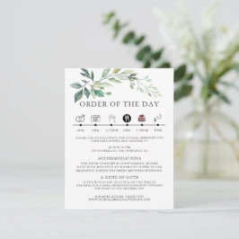 Cartão De Informações Folhas de Eucalipto Verde Moderno Aquarela