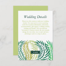 Folhas de Palma Tropicais, Detalhe do Casamento de