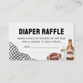 Cartão De Informações Football Baby Shower Diaper Raffle