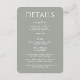 Cartão De Informações Forest Meadow Wedding