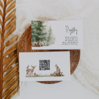 Forest Woodland Baby Registry Código QR