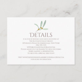 Cartão De Informações Fosco MistletoCasamento no inverno