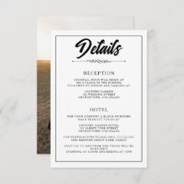 Cartão De Informações Foto casual