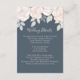 Cartão De Informações Foto De Caligrafia Floral De Blush Por Aquarela El