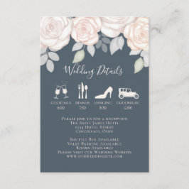 Cartão De Informações Foto De Caligrafia Floral De Blush Por Aquarela El