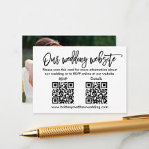 Foto de Detalhes do Casamento QR RSVP do Script de