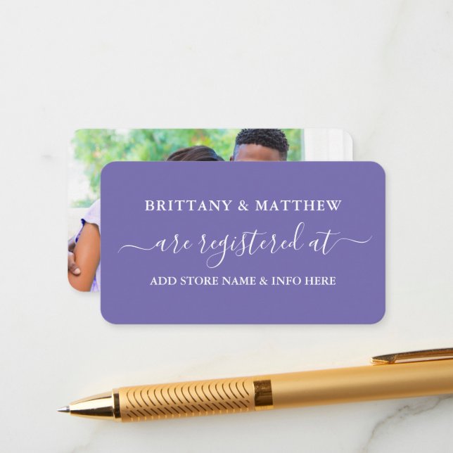 Cartão De Informações Foto do Registro de Casamento de Caligrafia Periwi (Frente/Verso In Situ)