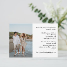 Cartão De Informações Foto e caligrafia 3 Mod Vertical MED