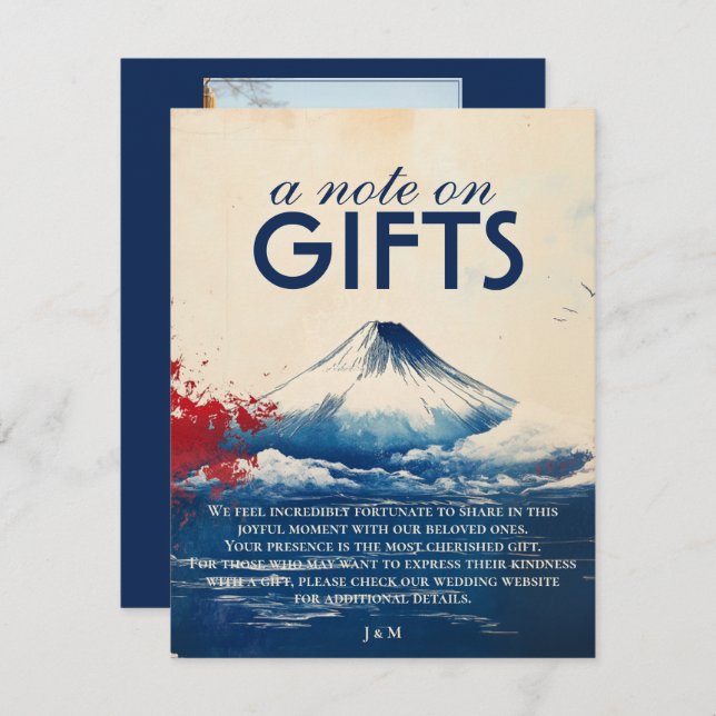 Cartão De Informações Foto Nota sobre Harmônicas Japonesas GIFTS com Fuj (Frente/Verso)