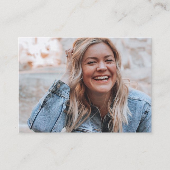 Cartão De Informações Foto personalizada (Frente)