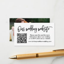 Foto QR do Site de Casamento de Script de Pincel M