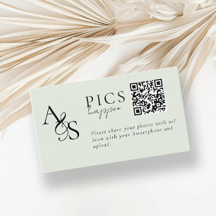 Cartão De Informações Fotos acontecem! Foto, Código QR, Casamento