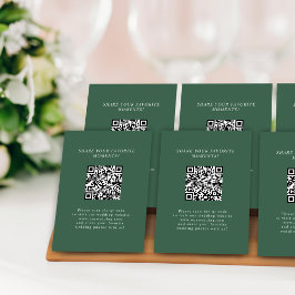 Cartão De Informações Fotos de Casamento do Código QR Elegante Minimalis