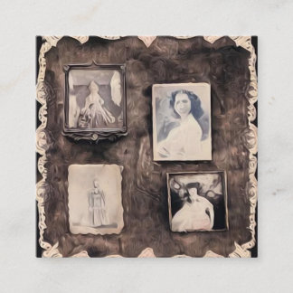 Cartão De Informações Fotos pintadas por Vintage surreal