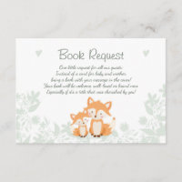 Fox Chá de fraldas Traga um livro Woodland