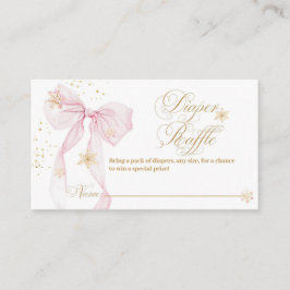 Cartão De Informações Fralda Arco rosa Frio fora da Chá de fraldas