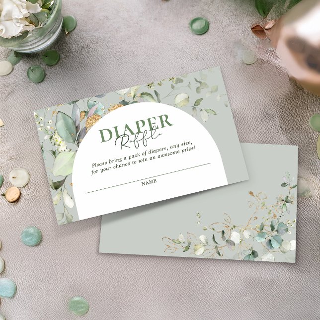 Cartão De Informações Fralda Botânica Eucalyptus Arch Raffle (Criador carregado)