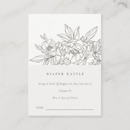 Cartão De Informações Fralda Castoral Chá de fraldas Raffle